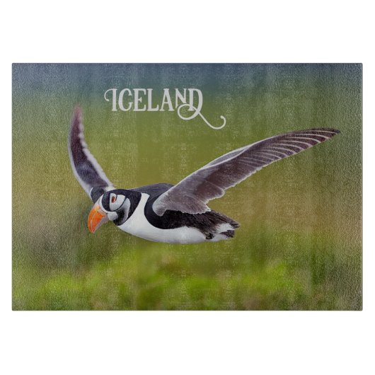 IJsland Puffin Snijplank (Voorkant)