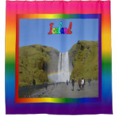 IJsland Rainbow Waterfall Douchegordijn (Voorkant)