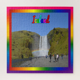 IJsland Rainbow Waterfall Legpuzzel