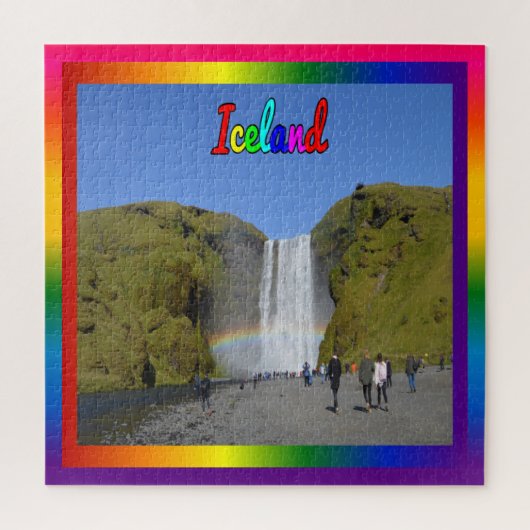 IJsland Rainbow Waterfall Legpuzzel (Verticaal)