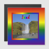 IJsland Rainbow Waterfall Magnet (Voorkant / Achterkant)