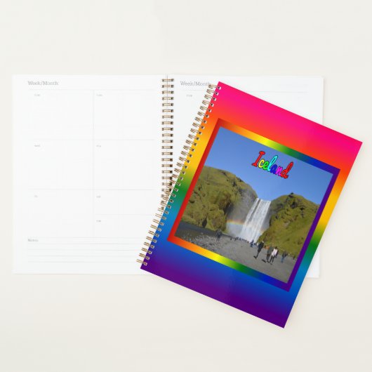 IJsland Rainbow Waterfall Planner (Display)