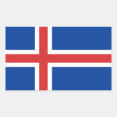 IJSLAND RECHTHOEKIGE STICKER (Voorkant)