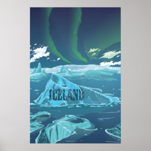 IJsland Reisposter Poster