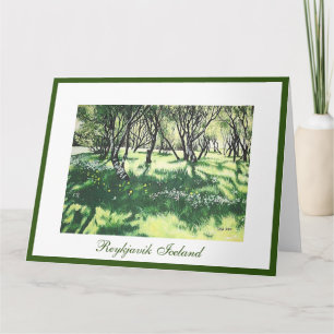 IJsland Reykjavik zonnestraalkunst door Pola.B.Ale Kaart