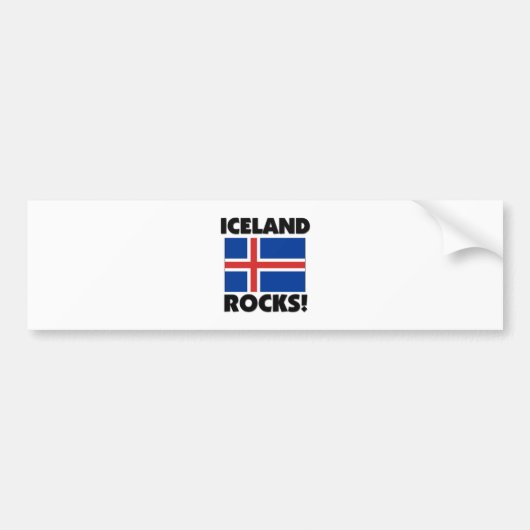 IJsland Rocks Bumpersticker (Voorkant)