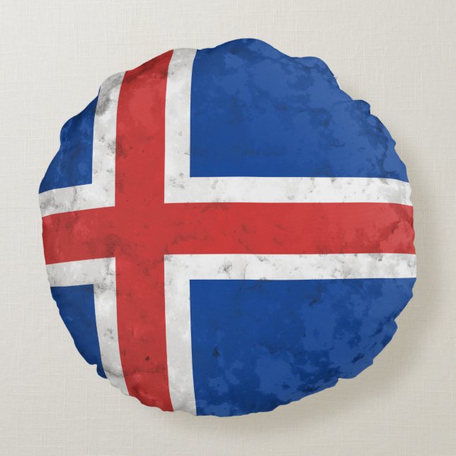 IJsland Rond Kussen (Achterkant)