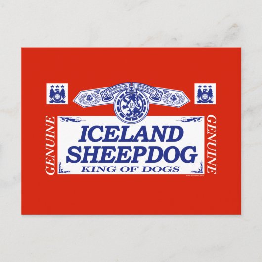 IJsland Sheepdog Briefkaart (Voorkant)