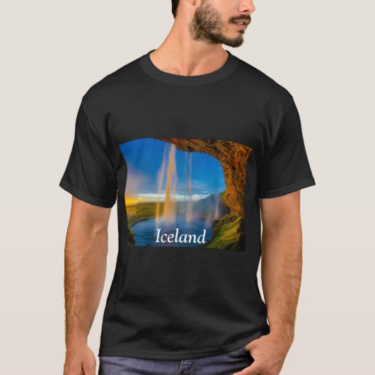 IJsland Skogafoss Waterfall T-shirt (Voorkant)