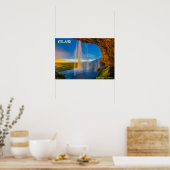 IJsland - Skogafoss waterval Poster (Keuken)