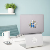 IJsland Sticker (Laptop op bureau)