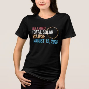IJsland totale zonsverduistering 12 augustus 2026 Tri-Blend Shirt