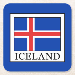 IJsland Vierkante Kartonnen Onderzetter