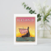 IJsland Viking Reisposter Briefkaart (Staand voorkant)