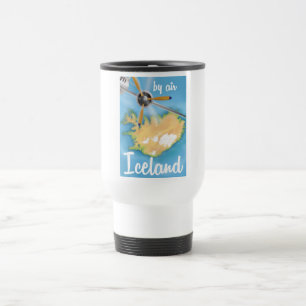 IJsland vintage reisvluchtposter Reisbeker