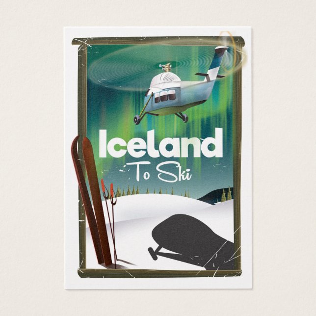 IJsland vintage skipoosters Visitekaartjes (Voorkant)