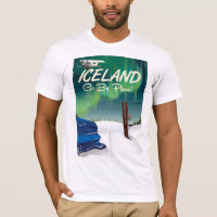 IJsland vintage vliegtuig reisposter