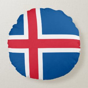 IJsland Vlag Rond Kussen