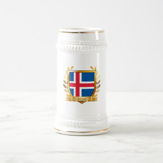 IJsland Vlag Schild Bierpul