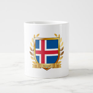 IJsland Vlag Schild Extra Grote Beker