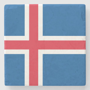 IJsland Vlag Stenen Onderzetter