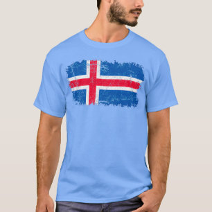 IJsland vlag verhit T-shirt