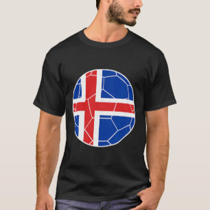 IJsland Vlag Voetbal IJsland Voetbal T-shirt