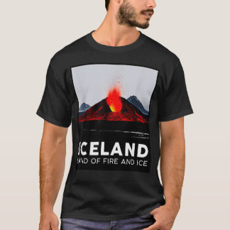 IJsland Vulkanische Vuur Ijs Wandelen Kamperen Bui T-shirt