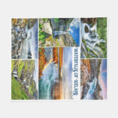 IJsland Waterval Fleece Deken (Voorkant (Horizontaal))