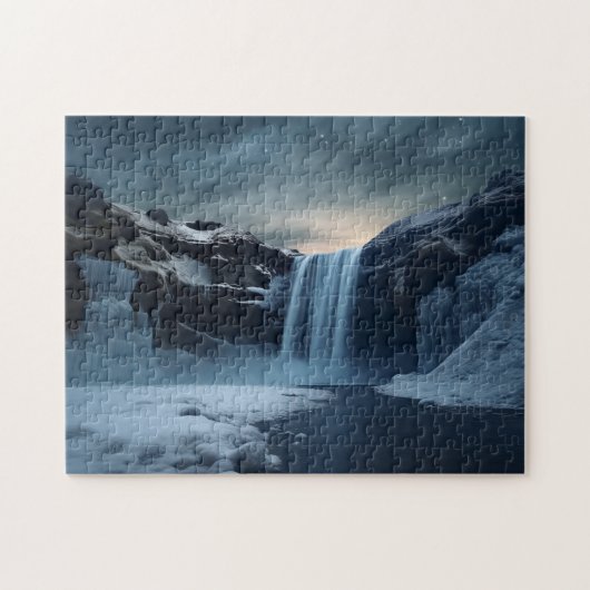 IJsland waterval landschap Legpuzzel (Horizontaal)