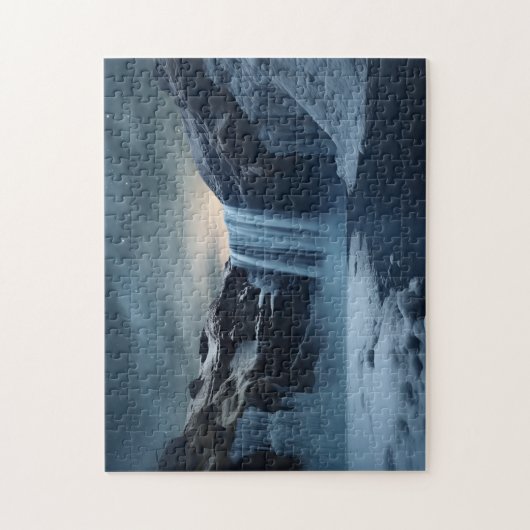 IJsland waterval landschap Legpuzzel (Verticaal)