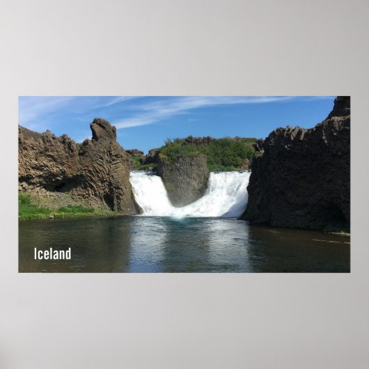IJsland waterval Poster (Voorkant)