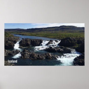 IJsland waterval Poster