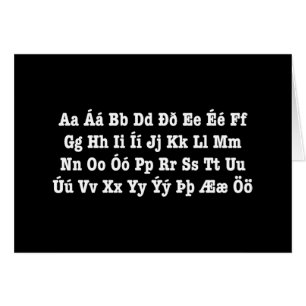 IJslands alfabet [Íslenska Stafrófið] Kaart