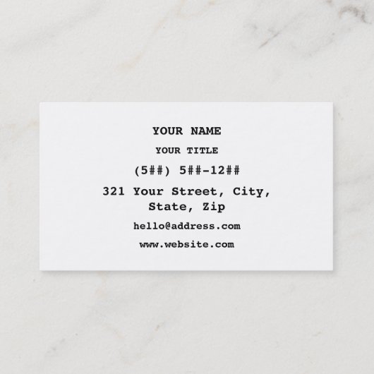 IJslands alfabet [Íslenska Stafrófið] Visitekaartje (Achterkant)