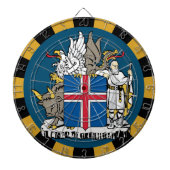 IJslands dartboard en vlagdonker/spelraad Dartbord (Voorkant)