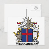 ijslands embleem briefkaart (Voorkant / Achterkant)