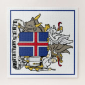 ijslands embleem legpuzzel (Horizontaal)