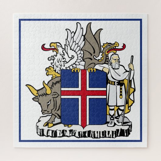 ijslands embleem legpuzzel (Verticaal)
