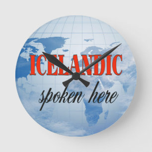 IJslands gesproken hier troebele aarde Ronde Klok