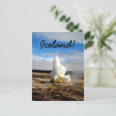 IJslands Geyser Briefkaart (Staand voorkant)