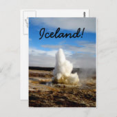 IJslands Geyser Briefkaart (Voorkant / Achterkant)