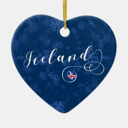 IJslands hart, kerstboomversiering Keramisch Ornament (Voorkant)