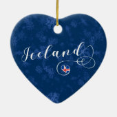 IJslands hart, kerstboomversiering Keramisch Ornament (Achterkant)