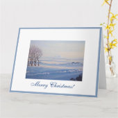 IJslands kerstlandschap door Pola.B.Alex Card Kaart (Gele Bloem)