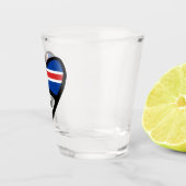 IJslands landencode vlaggenhart, ISL Shot Glas (Rechts)