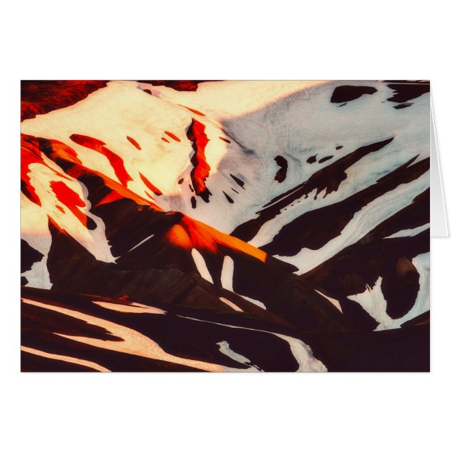 ijslands landschap bergen sneeuw (Voorkant Horizontaal)