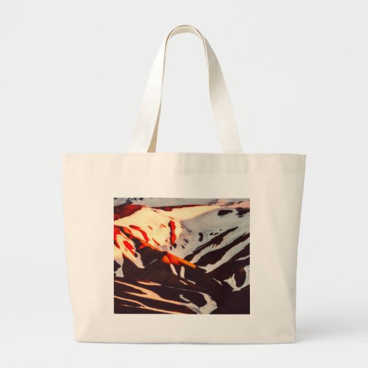 ijslands landschap bergen sneeuw grote tote bag (Voorkant)