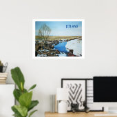 IJslands landschap door Pola.B.Alex-Poster Poster (Thuiskantoor)