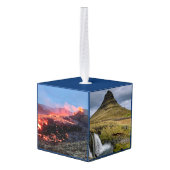 IJslands landschap - Fotokubus ornament (Achter hoekig)